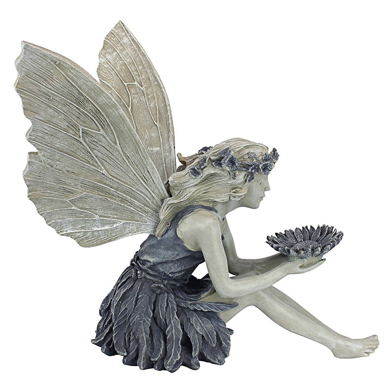 Sitting Fairy Garden Statue