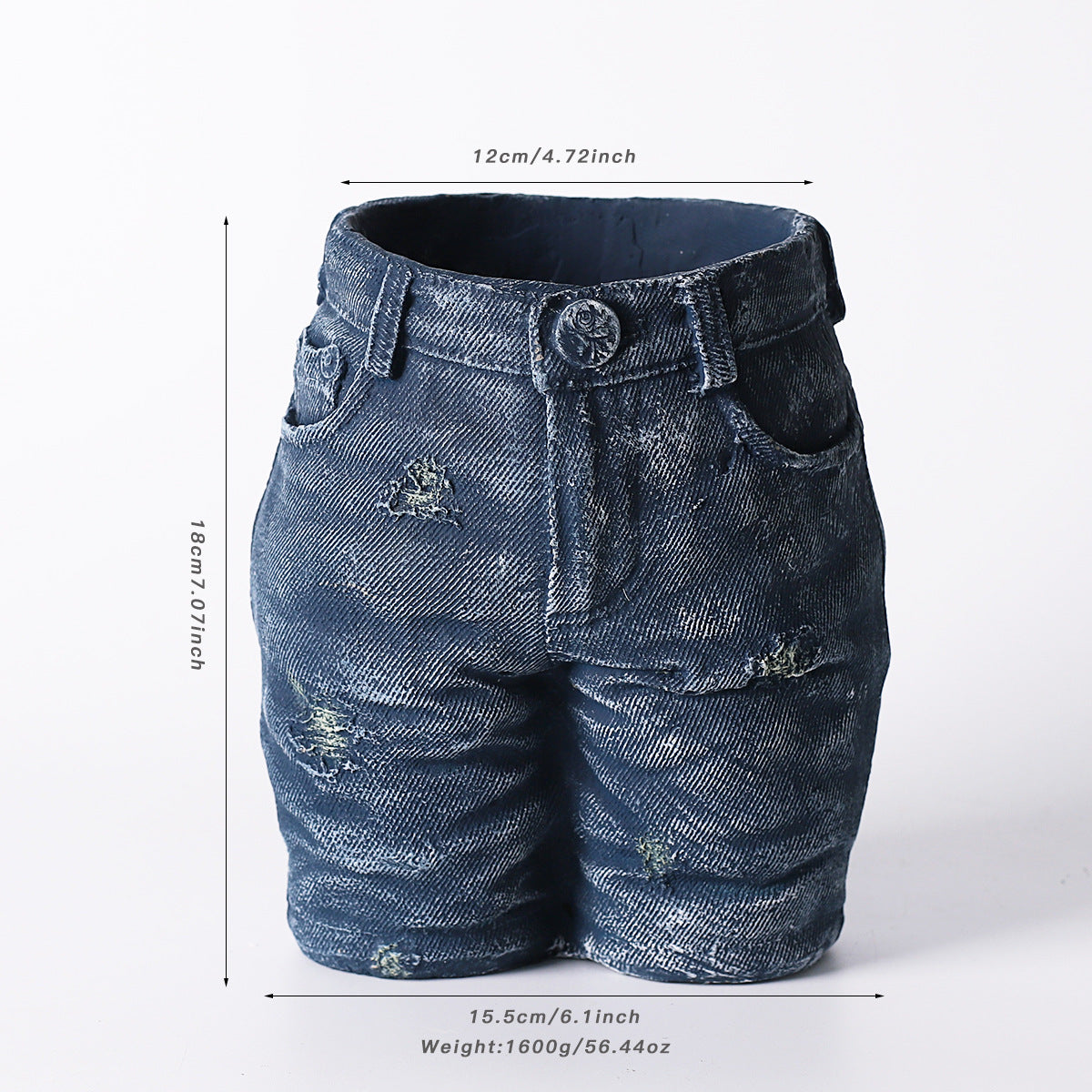 Denim Jacket Flower Pot