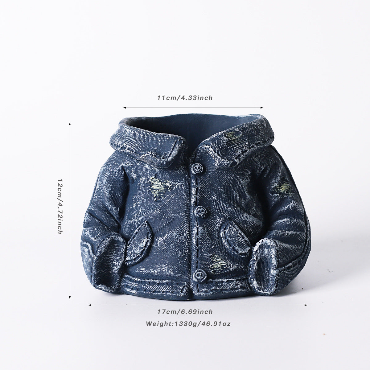 Denim Jacket Flower Pot