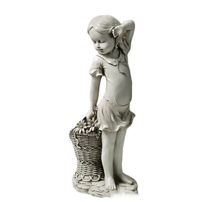 Yard Decor - Girl with Flower Basket