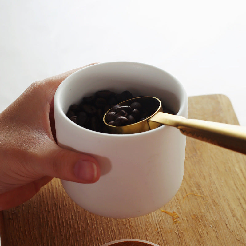 Ceramic Jar with Wood Lid