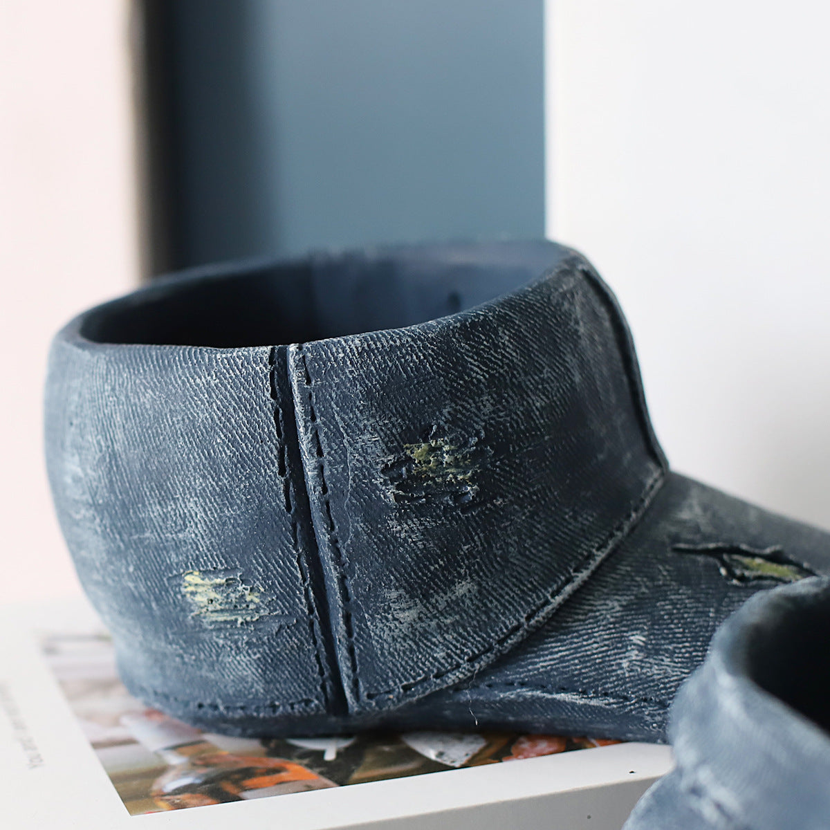 Denim Jacket Flower Pot