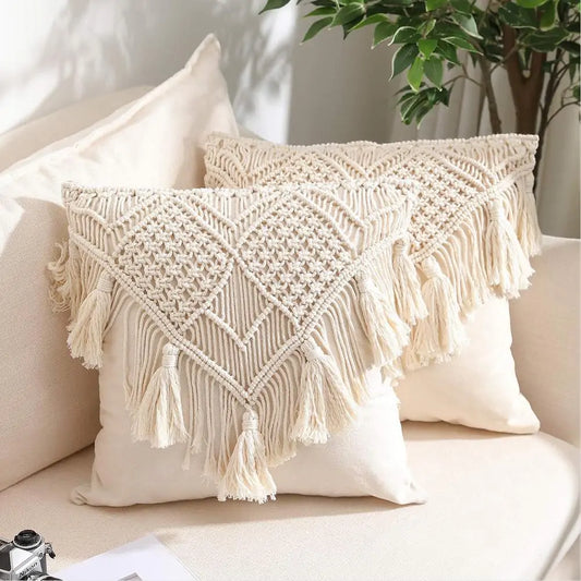 Macrame Hand-Woven Pillow Covers