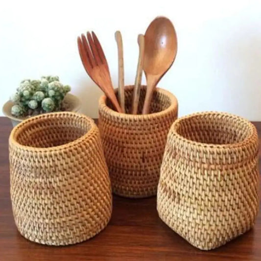 Rattan Storage Organization Baskets